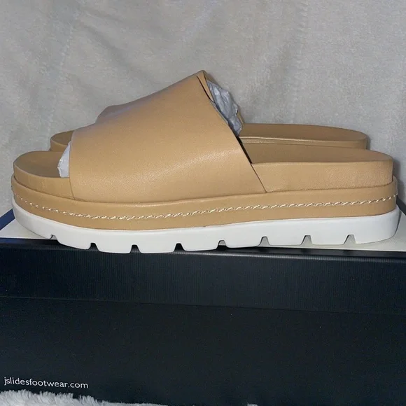 NWT J/SLIDES BIBBY Nude Leather Sandal - Picture 11 of 15